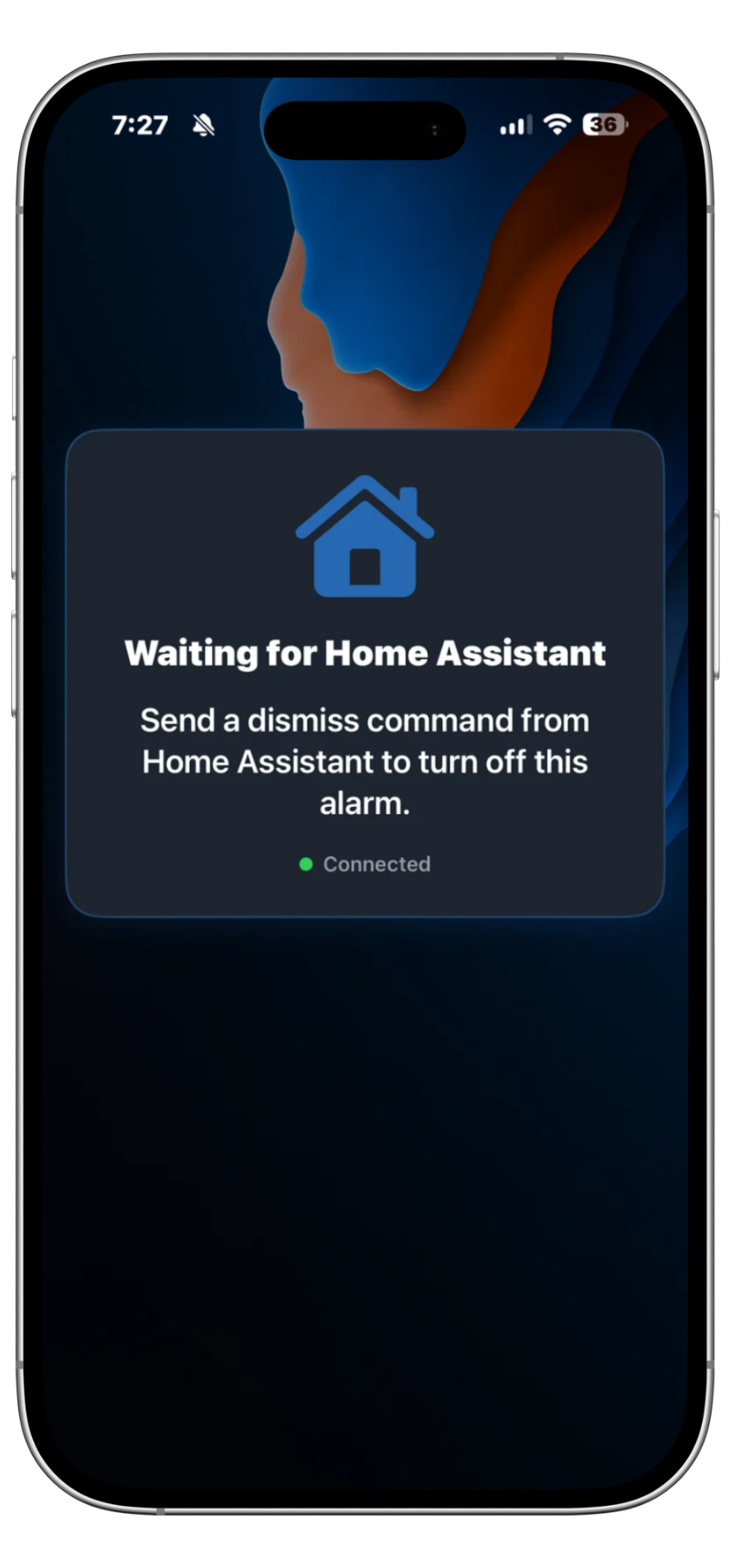Waiting for Home Assistant to dismiss